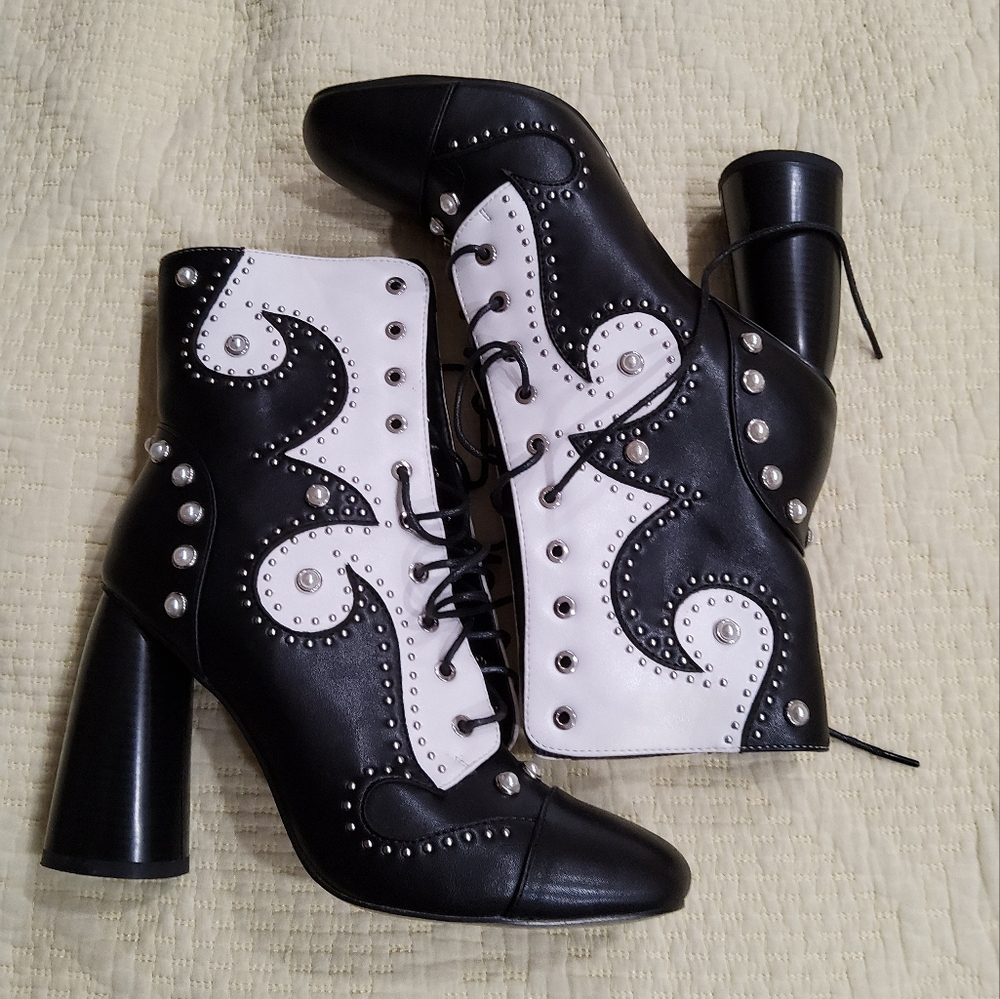 Azalea Wang Marianna's Secret Lace Up Boots Size 9 - Picture 2 of 14
